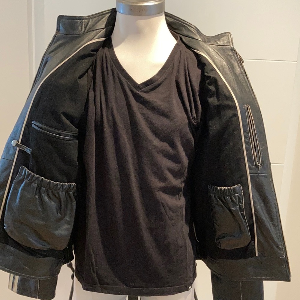 Leather motorcycle jacket - Picture 5 of 10